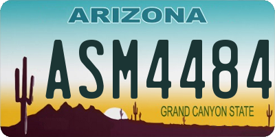 AZ license plate ASM4484
