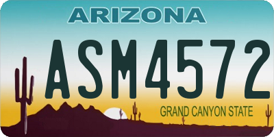 AZ license plate ASM4572