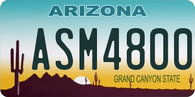 AZ license plate ASM4800