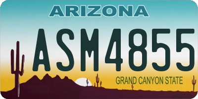 AZ license plate ASM4855