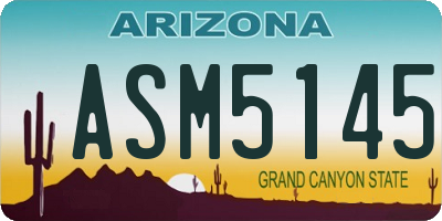 AZ license plate ASM5145