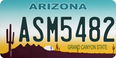 AZ license plate ASM5482