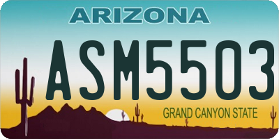 AZ license plate ASM5503