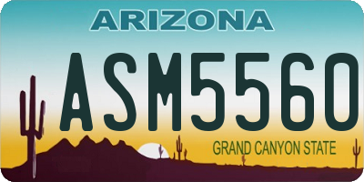 AZ license plate ASM5560