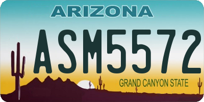 AZ license plate ASM5572