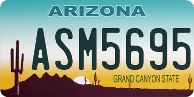 AZ license plate ASM5695
