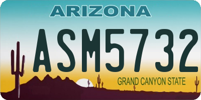 AZ license plate ASM5732