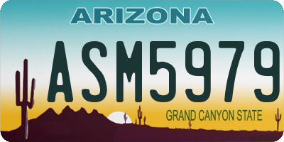 AZ license plate ASM5979