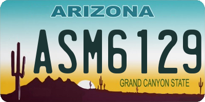 AZ license plate ASM6129