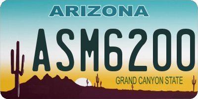 AZ license plate ASM6200