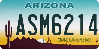 AZ license plate ASM6214