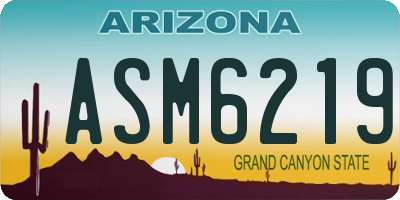 AZ license plate ASM6219