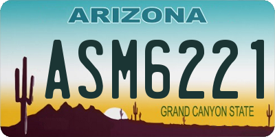 AZ license plate ASM6221