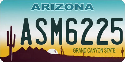 AZ license plate ASM6225