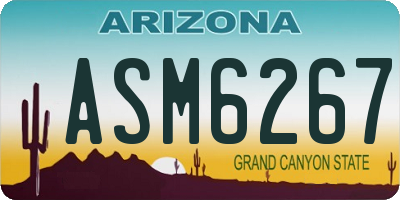 AZ license plate ASM6267