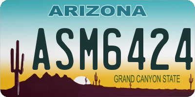 AZ license plate ASM6424