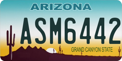 AZ license plate ASM6442