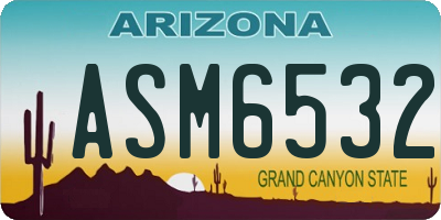 AZ license plate ASM6532