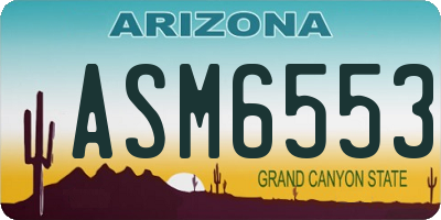 AZ license plate ASM6553