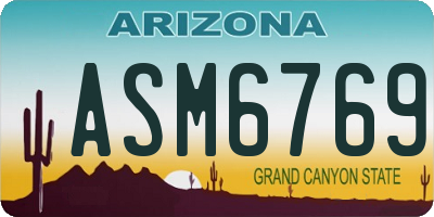 AZ license plate ASM6769