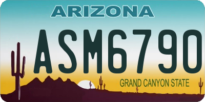 AZ license plate ASM6790