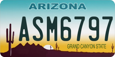 AZ license plate ASM6797