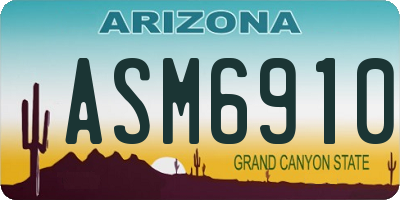 AZ license plate ASM6910