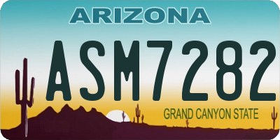 AZ license plate ASM7282