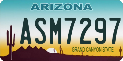 AZ license plate ASM7297