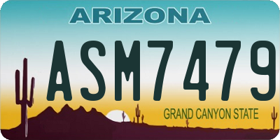 AZ license plate ASM7479