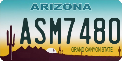 AZ license plate ASM7480