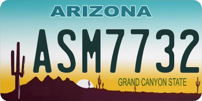 AZ license plate ASM7732