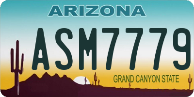 AZ license plate ASM7779