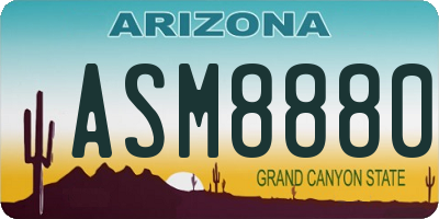 AZ license plate ASM8880