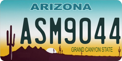 AZ license plate ASM9044