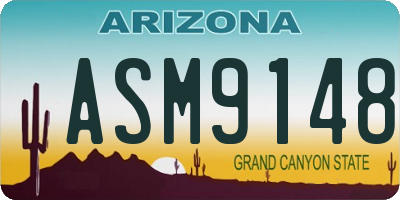 AZ license plate ASM9148