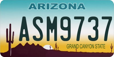 AZ license plate ASM9737