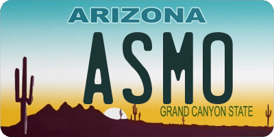 AZ license plate ASMO