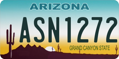 AZ license plate ASN1272