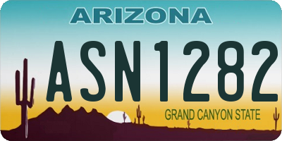 AZ license plate ASN1282