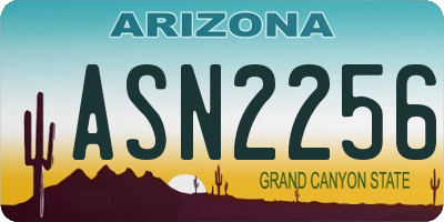 AZ license plate ASN2256