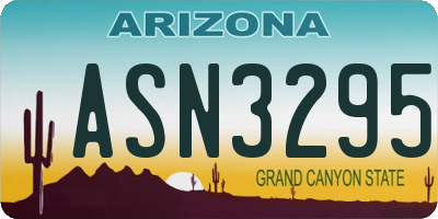 AZ license plate ASN3295