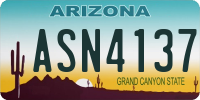 AZ license plate ASN4137