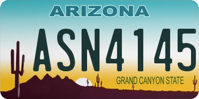 AZ license plate ASN4145
