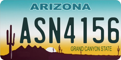 AZ license plate ASN4156