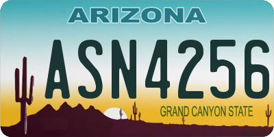 AZ license plate ASN4256