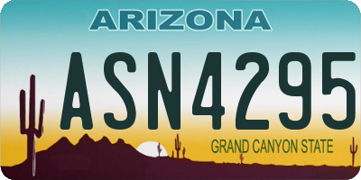 AZ license plate ASN4295