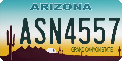 AZ license plate ASN4557