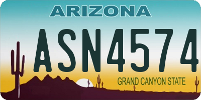 AZ license plate ASN4574