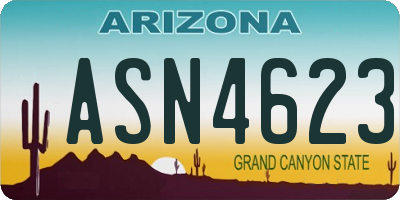 AZ license plate ASN4623